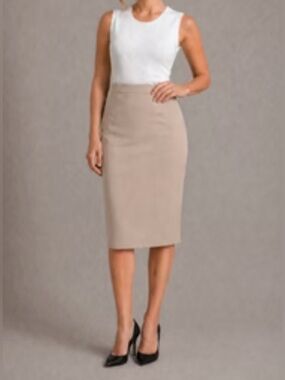 SWEET Classic Retro Boho High-Waist Beige Pencil Skirt